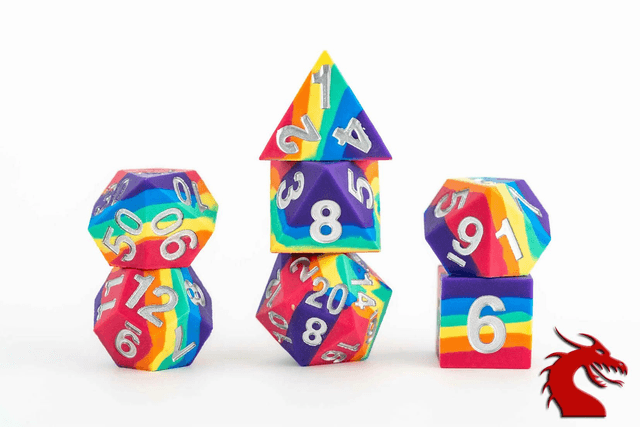 Fanroll - Rainbow Silicon Dice - 16mm