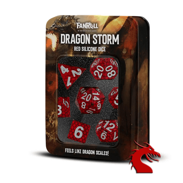 Fanroll - Red Dragon Scale Silicon Dice Set