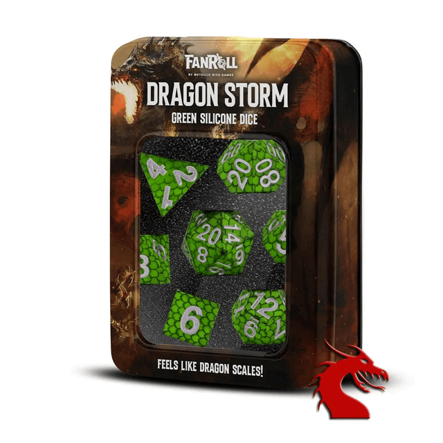 Fanroll - Green Dragon Scale Silicon Dice Set
