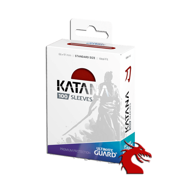 Katana Sleeves - Red - Standard Size (100 Pack)